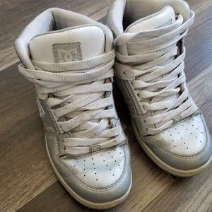 DC Sneakers Silver Glitter Women Kids